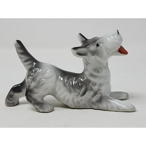 Vintage Porcelain‎ Sottish Terrier Scotty Dog Figurine Japan - Picture 1 of 10